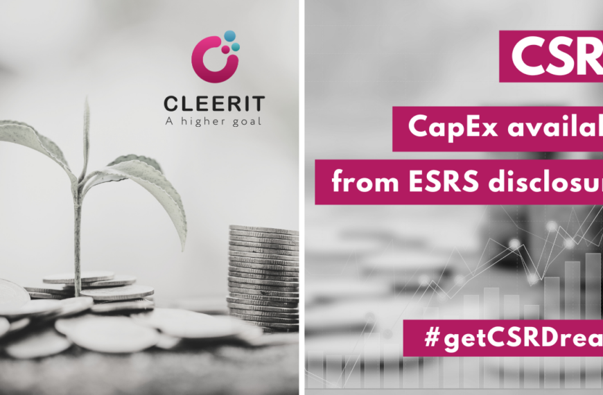 CapEx available from ESRS disclosures will help monitor the flow of private capital