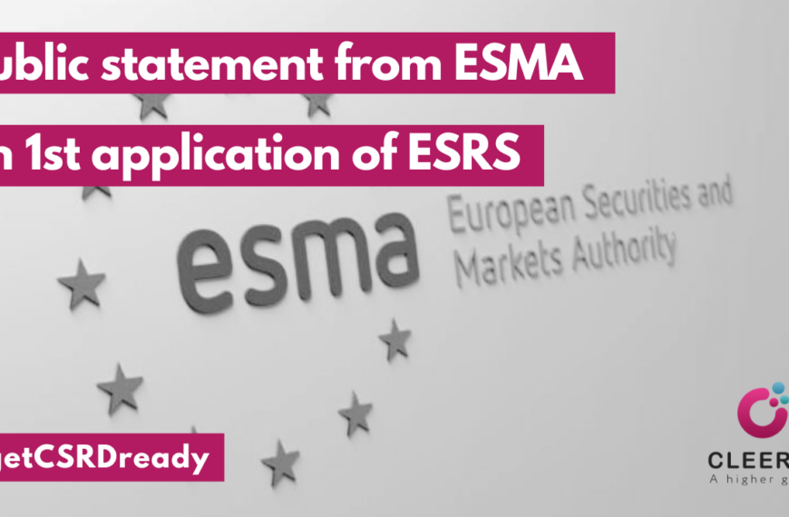Public statement from ESMA on the 1st application of the ESRS