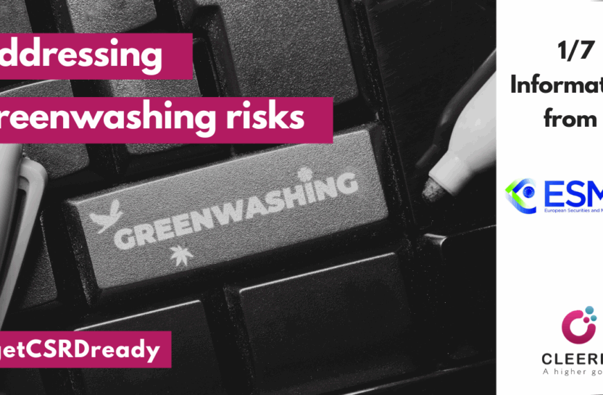 ESMA addressing misleading sustainability-related claims and greenwashing risks