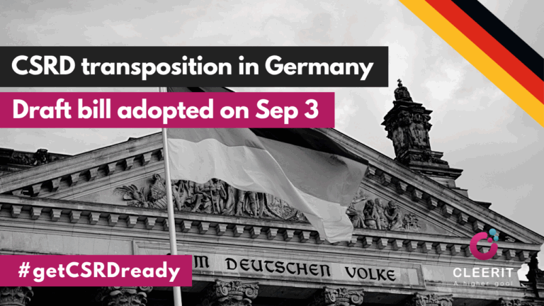 The German government adopted a draft bill for implementing the CSRD into national law