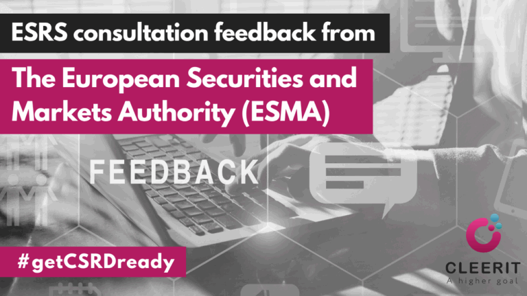 The European Securities and Markets Authority’s (ESMA’s) feedback on the ESRS simplification proposal