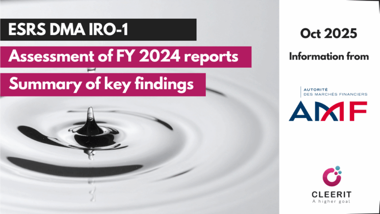 Assessment of published ESRS statements by AMF – DMA & IRO-1