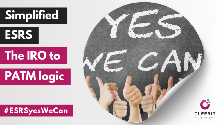 Simplified ESRS: the IRO-PATM logic