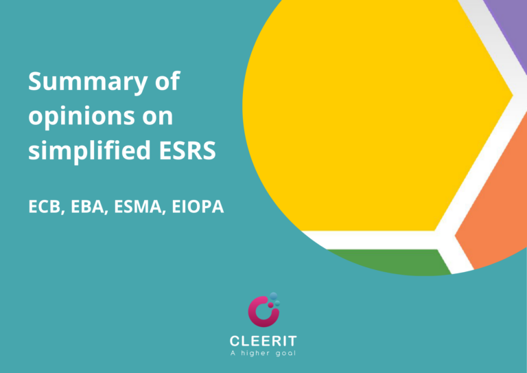 Summary of opinions on draft simplified ESRS: ECB, EBA, ESMA, EIOPA