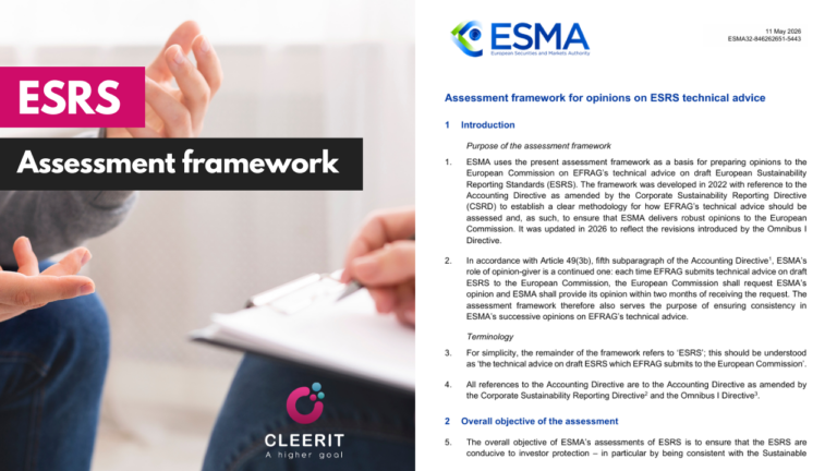 ESMA’s Assessment framework for opinions on ESRS technical advice