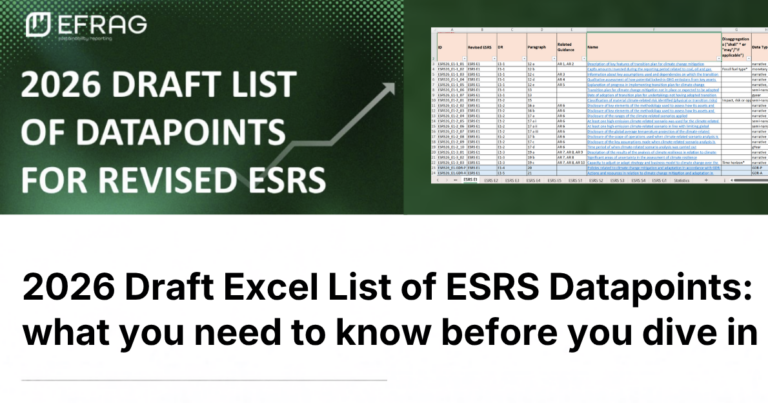 EFRAG has released the 2026 Draft List of ESRS Datapoints